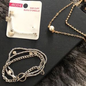 (3/$15) Necklace, Ear cuff, Bracelet Bundle !!